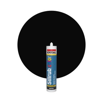Soudal Silirub Color - RAL 9005 Noir profond