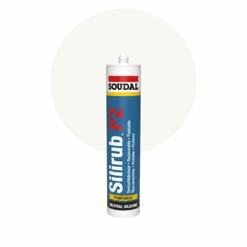 Soudal Silirub P2 RAL 9010 Blanc pur 310ml