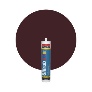 Soudal Silirub Color - RAL 3007 Rouge noir
