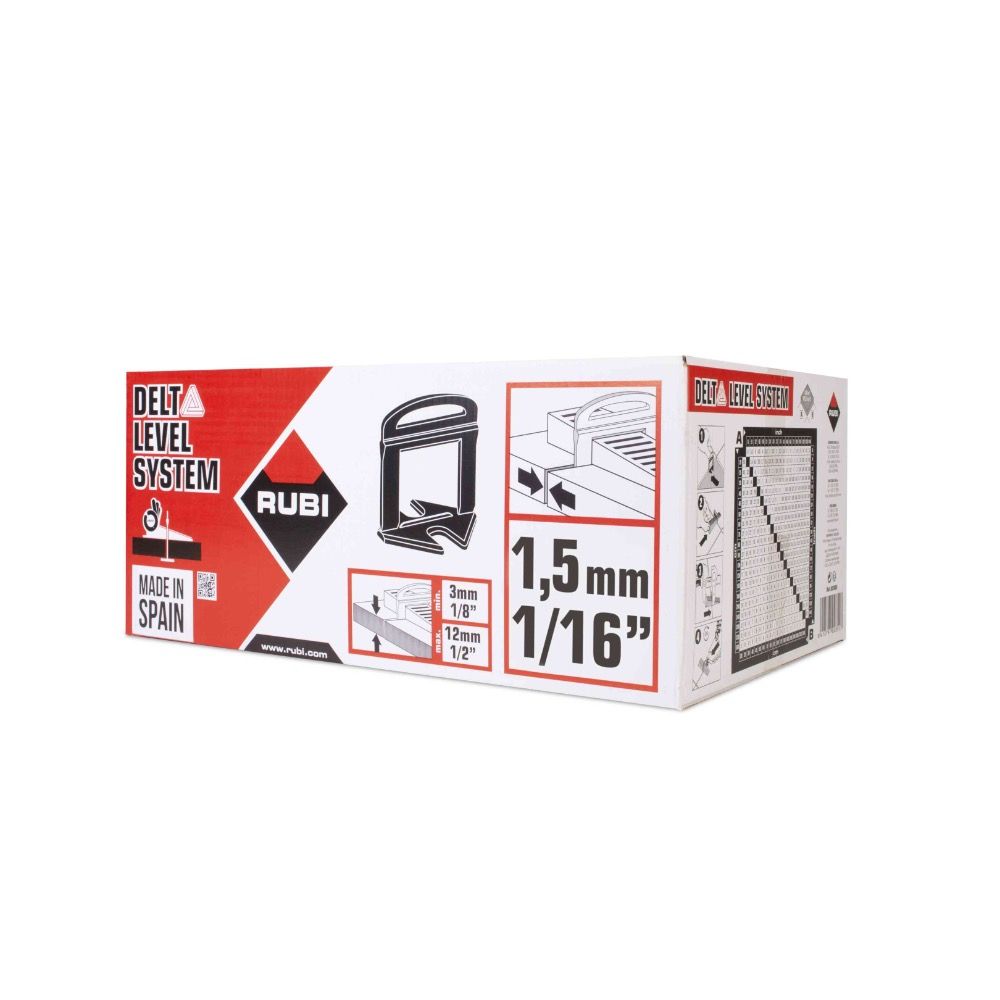Rubi Delta Niveau Système Clip 3-12mm - 1.5 mm, 2400 main product photo