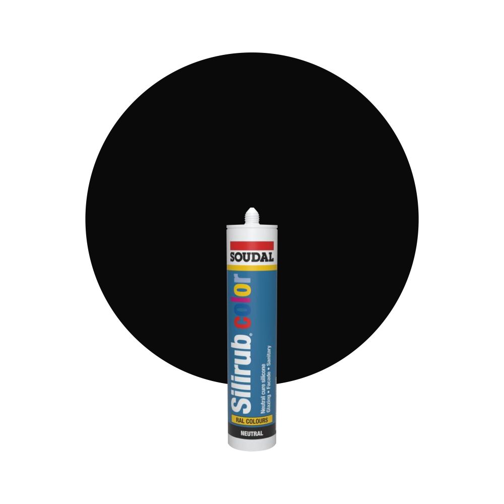 Soudal Silirub Color - RAL 9005 Noir profond main product photo