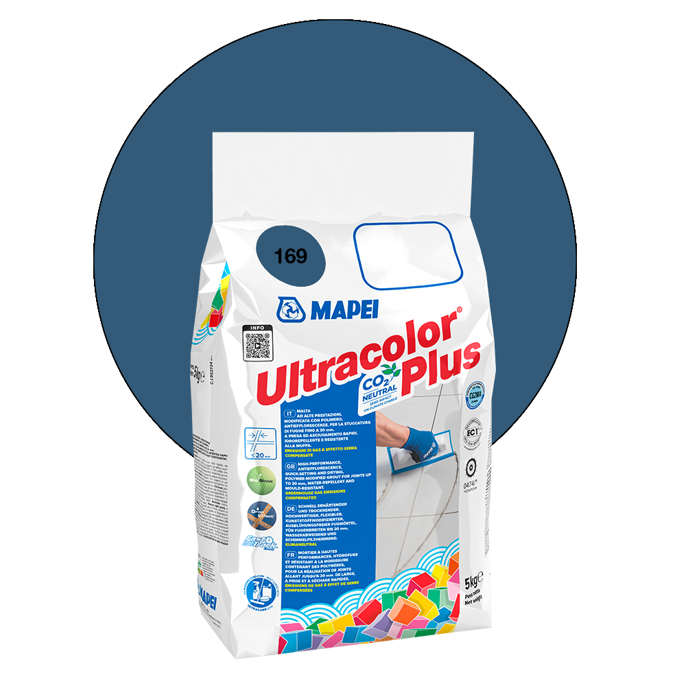 Mapei Ultracolor Plus - 169 Bleu Acier, 5 kg main product photo